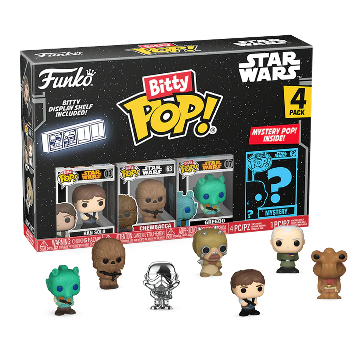 Han Solo 4-Pack Star Wars Funko Bitty Pop! Vinyl Figures