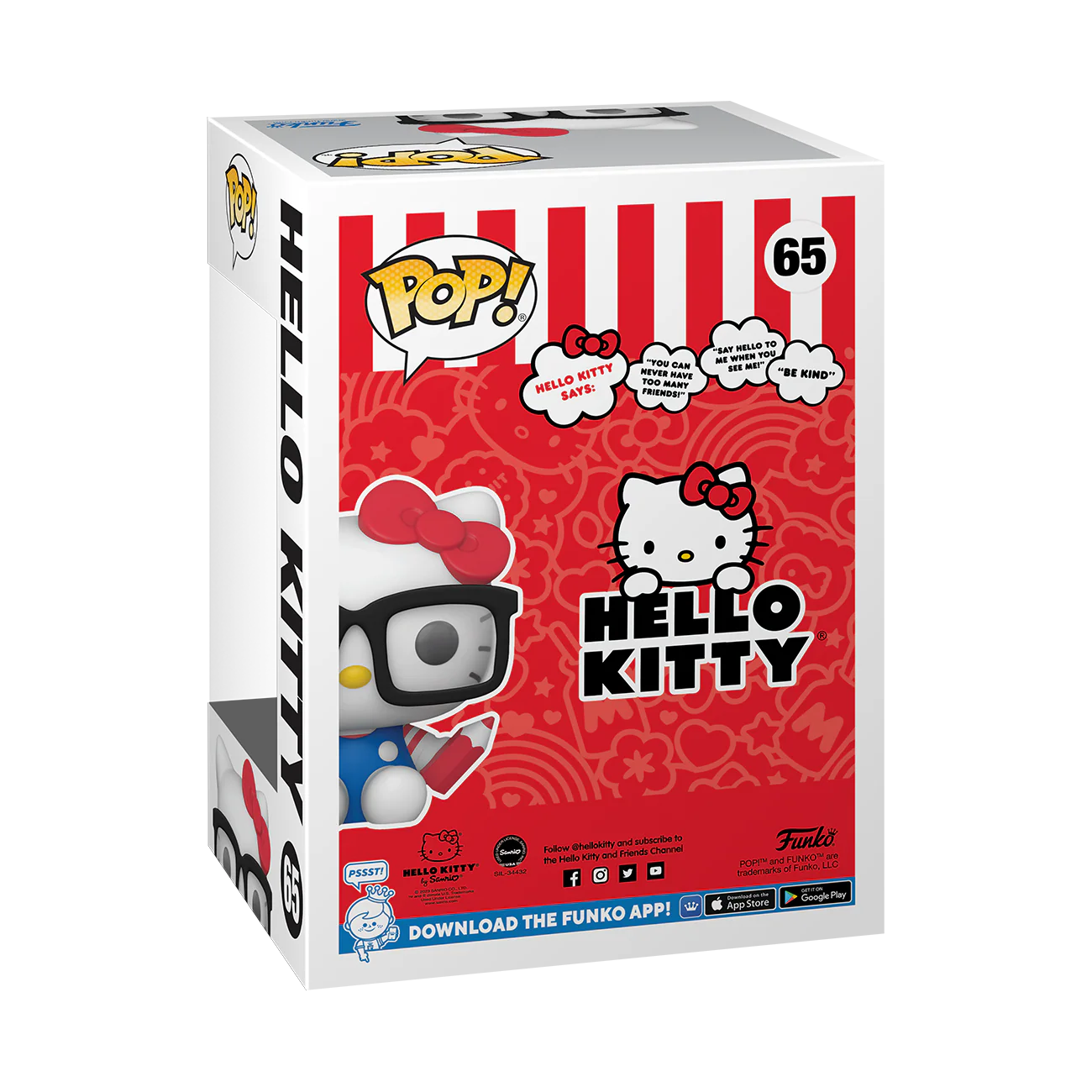 Hello Kitty (Nerd) Funko Pop! Sanrio Vinyl Figure - Image 3