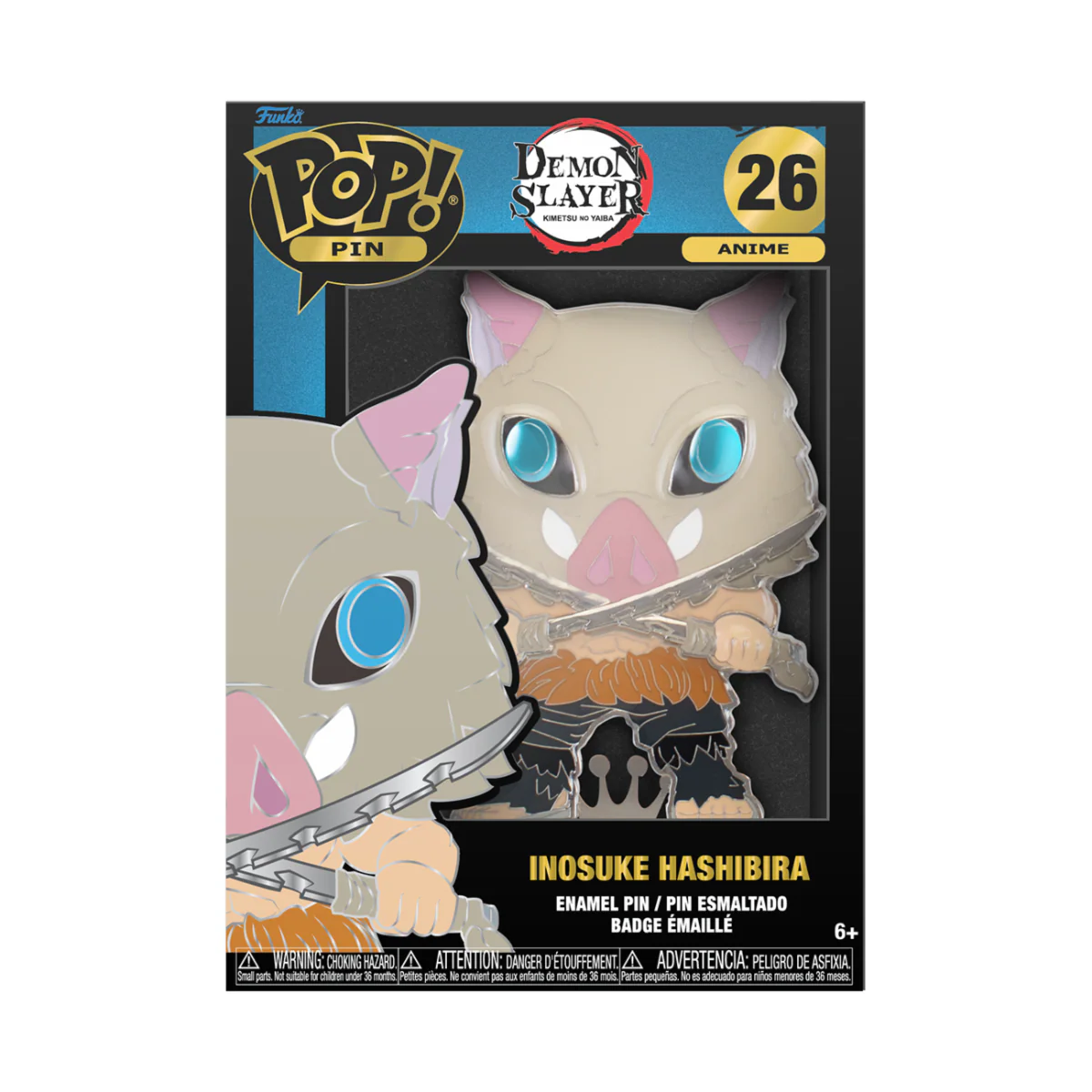 Inosuke Hashibira Demon Slayer Funko Pop! Anime Pin - Image 3