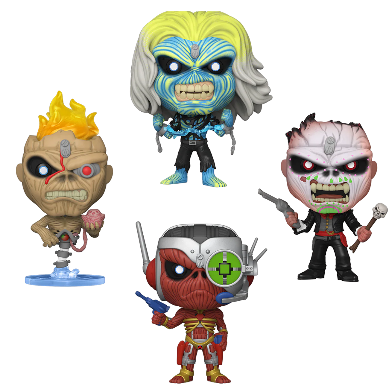 Iron Maiden (Glow) 4-Pack Funko Pop! Rocks Vinyl Figure - Image 4