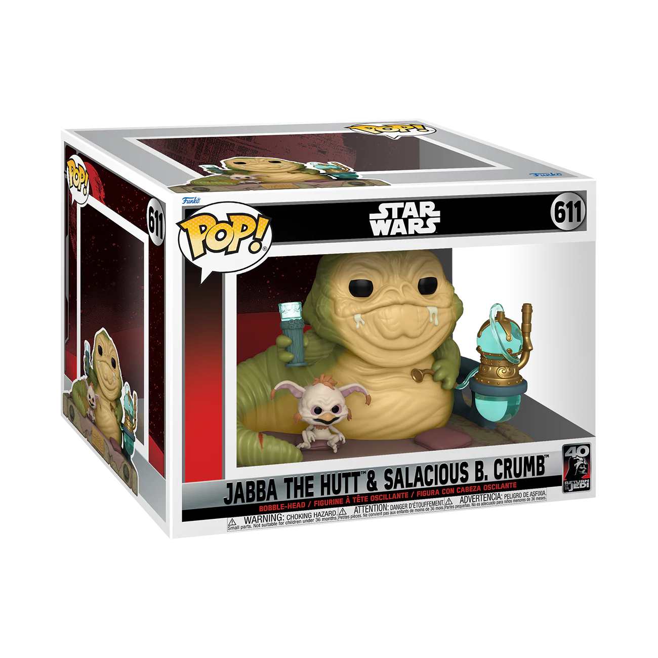 Jabba the Hut & Salacious B. Crumb Star Wars Funko Pop! Moment Vinyl Figure - Image 2