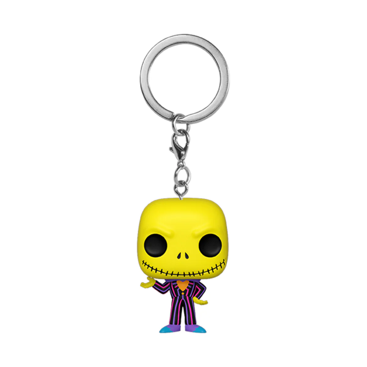 Jack Skellington (Blacklight) NBC Funko Pocket Pop! Disney Keychain - Image 3