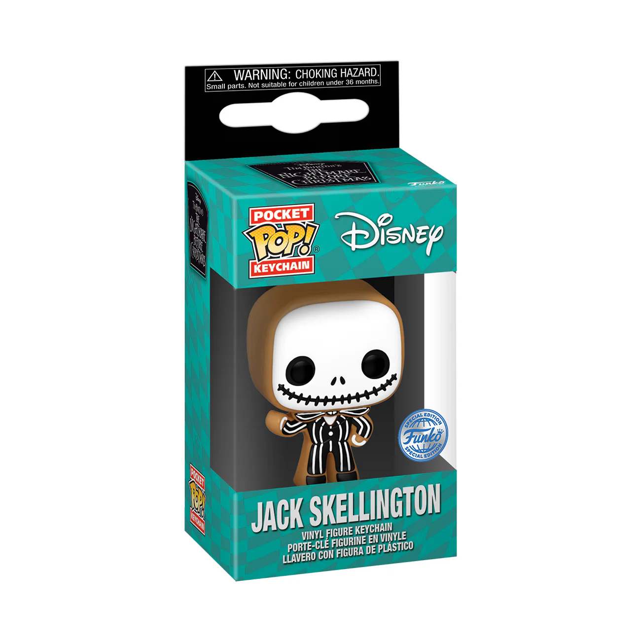 Jack Skellington (Gingerbread) TNBC Funko Pocket Pop! Disney Keychain - Image 2