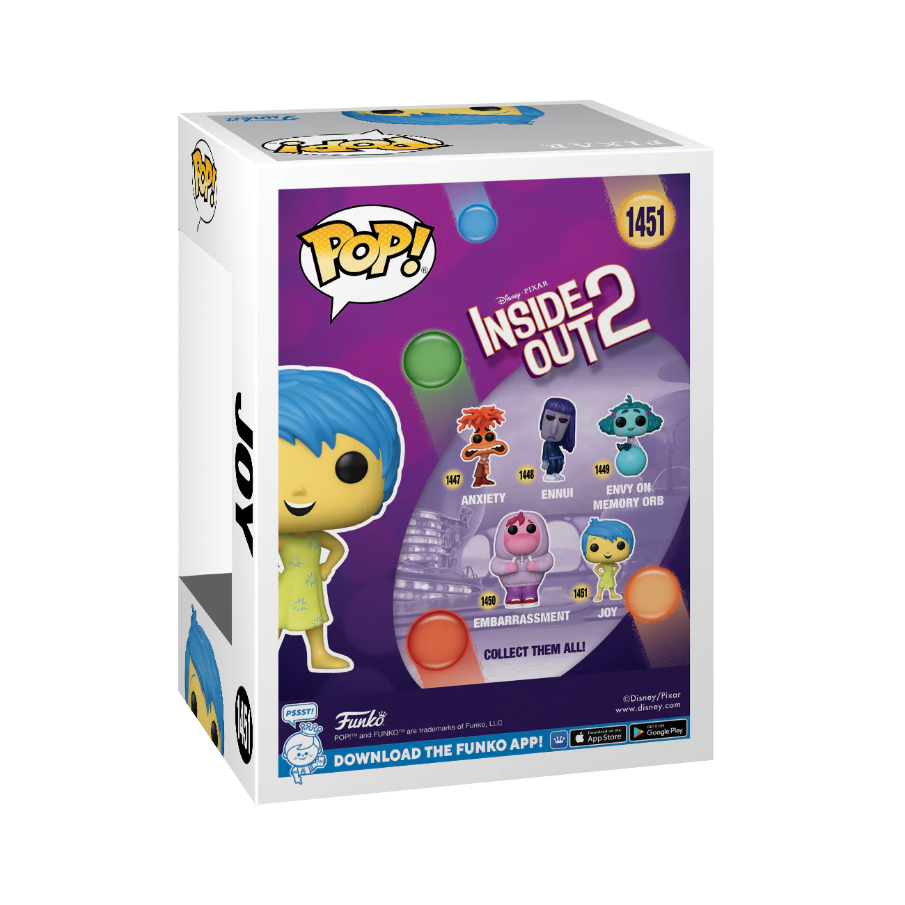 Joy Inside Out 2 Funko Pop! Disney Vinyl Figure - Image 3