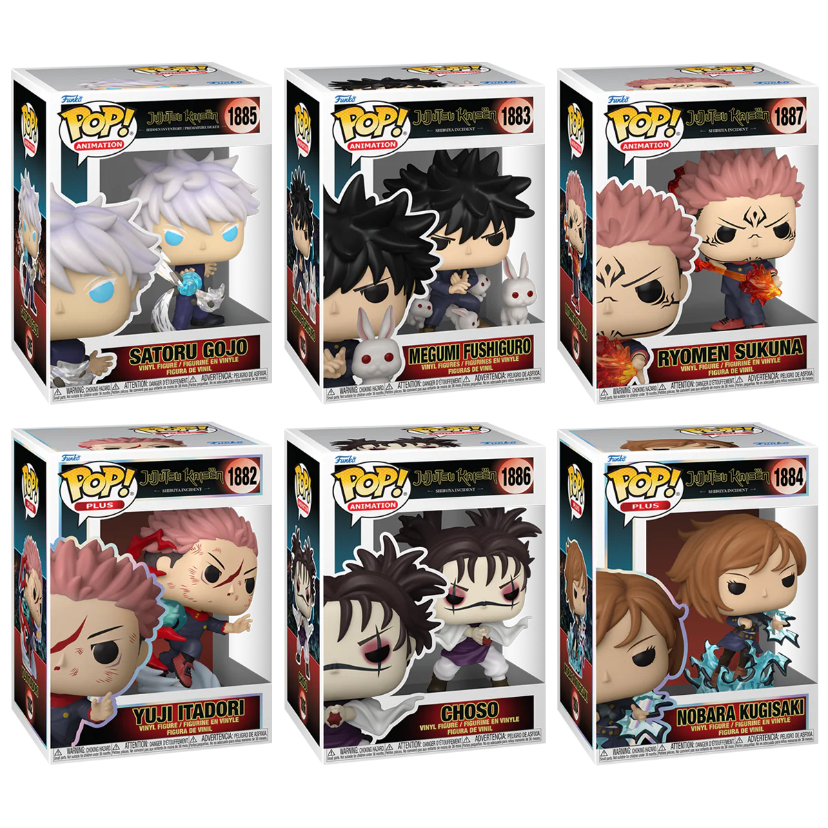 Jujutsu Kaisen Funko Pop! Anime Vinyl Figure Bundle of 6 - Image 2