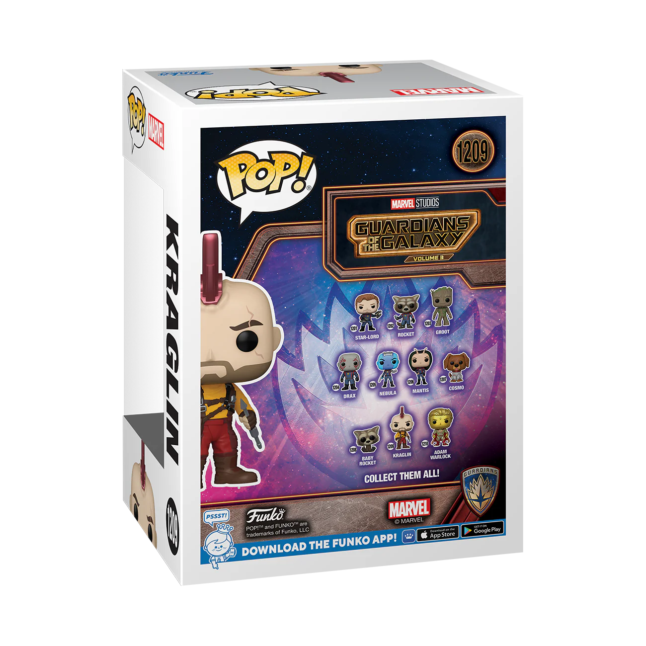 Kraglin GOTG Vol 3 Funko Pop! Marvel Vinyl Figure - Image 3
