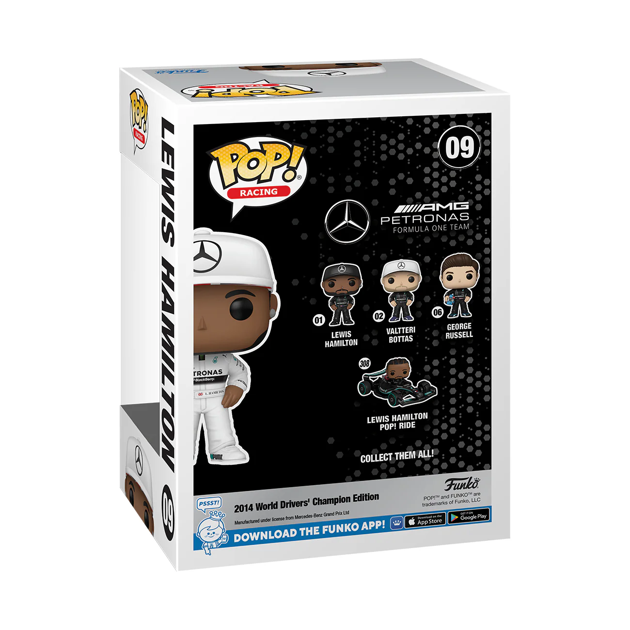 Lewis Hamilton with Helmet Mercedes-AMG Formula 1 Funko Pop! Racing Vinyl Figure - Image 3