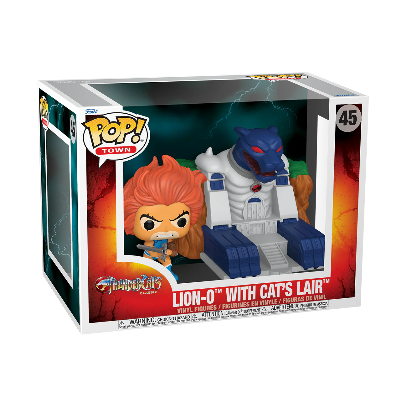Lion-O with Cat's Lair Thundercats Funko Pop! Towns Vinyl Figure - Image 2