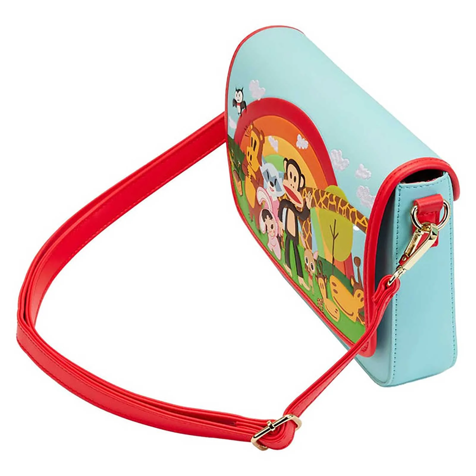 Loungefly Paul Frank Crossbody Bag Rainbow Group new Official Blue - Image 3