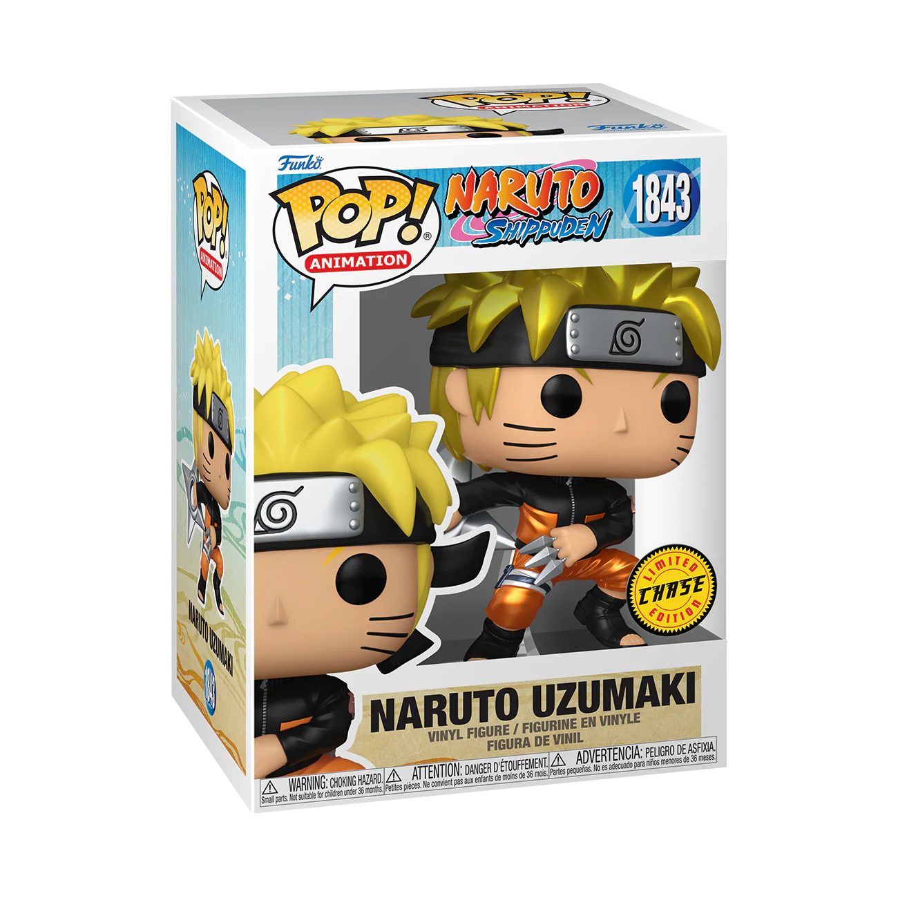 Naruto Uzumaki (with Shuriken) Naruto Funko Pop! Anime Vinyl Figure Common + Chase Bundle - Image 6