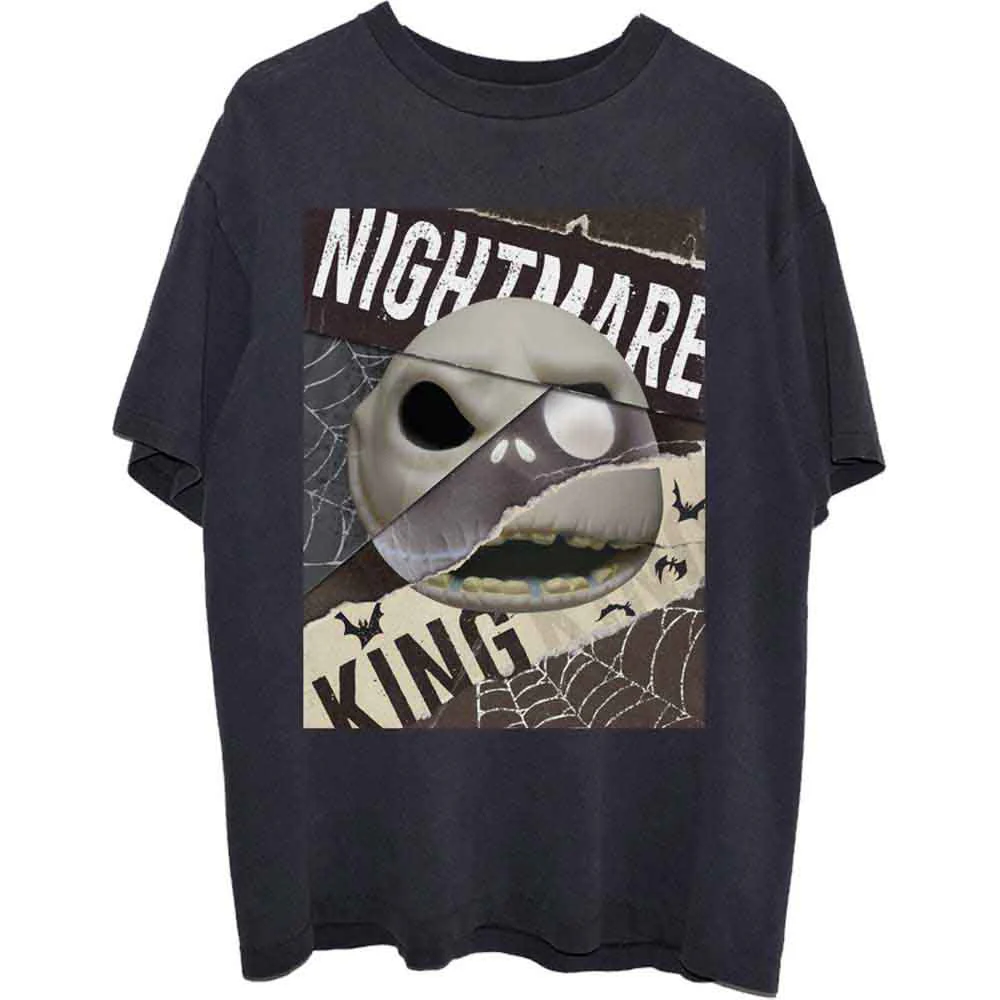 Nightmare Before Christmas T Shirt Skull Logo new Official Mens Black