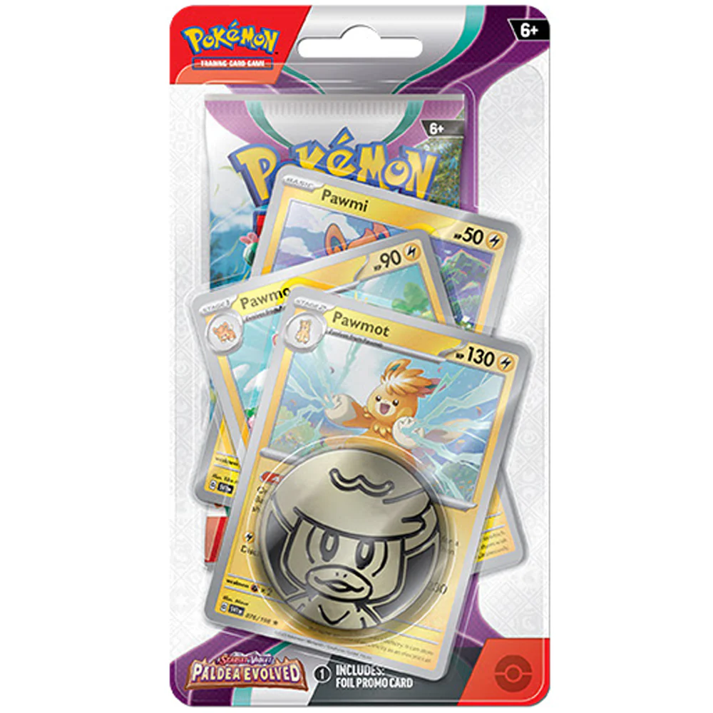 Pokémon TCG: Paldea Evolved Pawmot Premium Checklane Blister