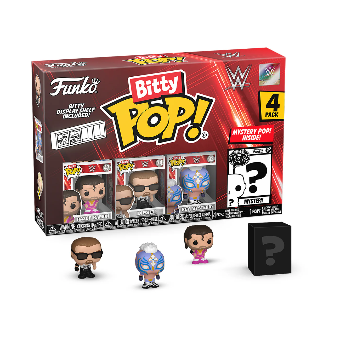 Razor Ramon 4-Pack WWE Funko Bitty Pop! Vinyl Figures