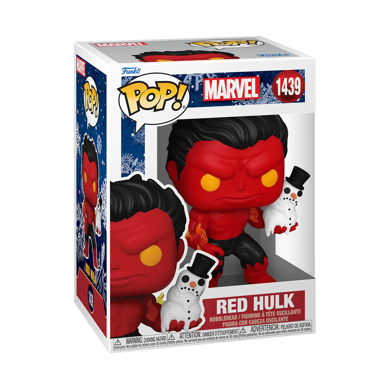 Red Hulk (Holiday) Funko Pop! Marvel Vinyl Figure - Image 3