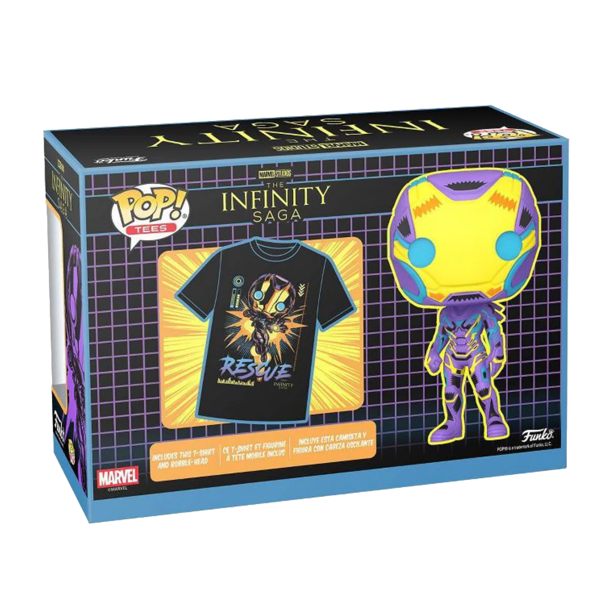 Rescue (Blacklight) Marvel Funko Pop! & Tee Box - Image 3
