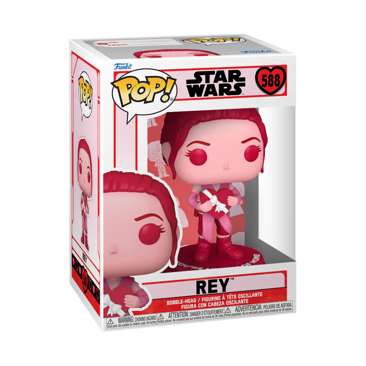 Rey (Valentine) Funko Pop! Star Wars Vinyl Figure - Image 2