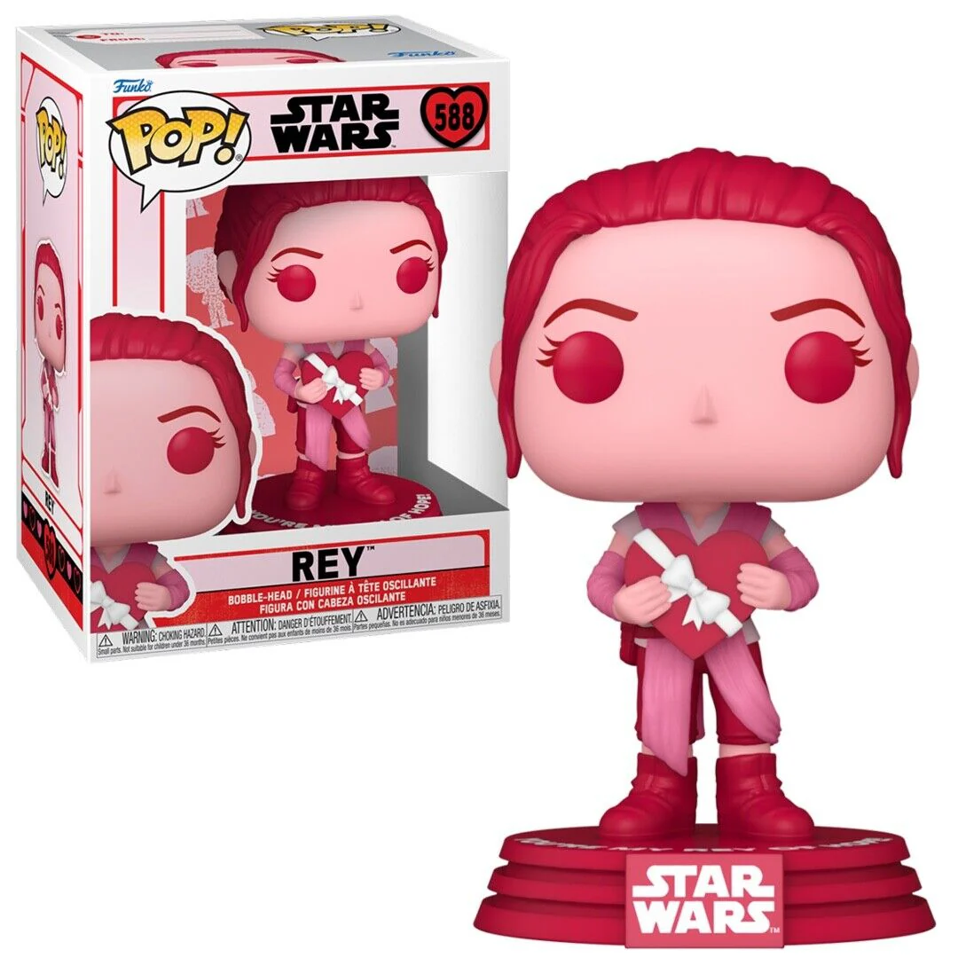 Rey (Valentine) Funko Pop! Star Wars Vinyl Figure - Image 3