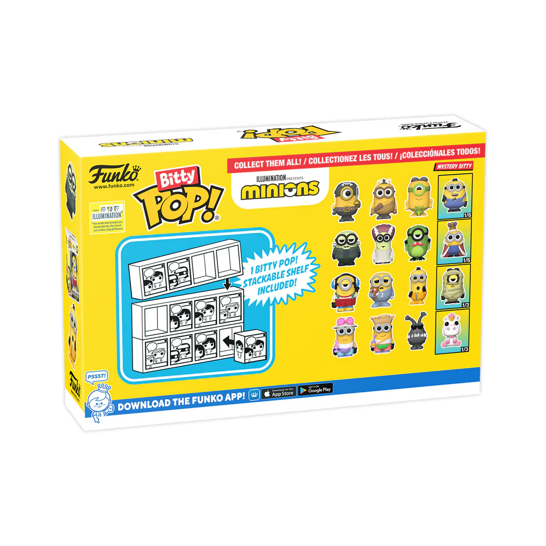 Roller Skating Stuart 4-Pack Minions Funko Bitty Pop! Vinyl Figures