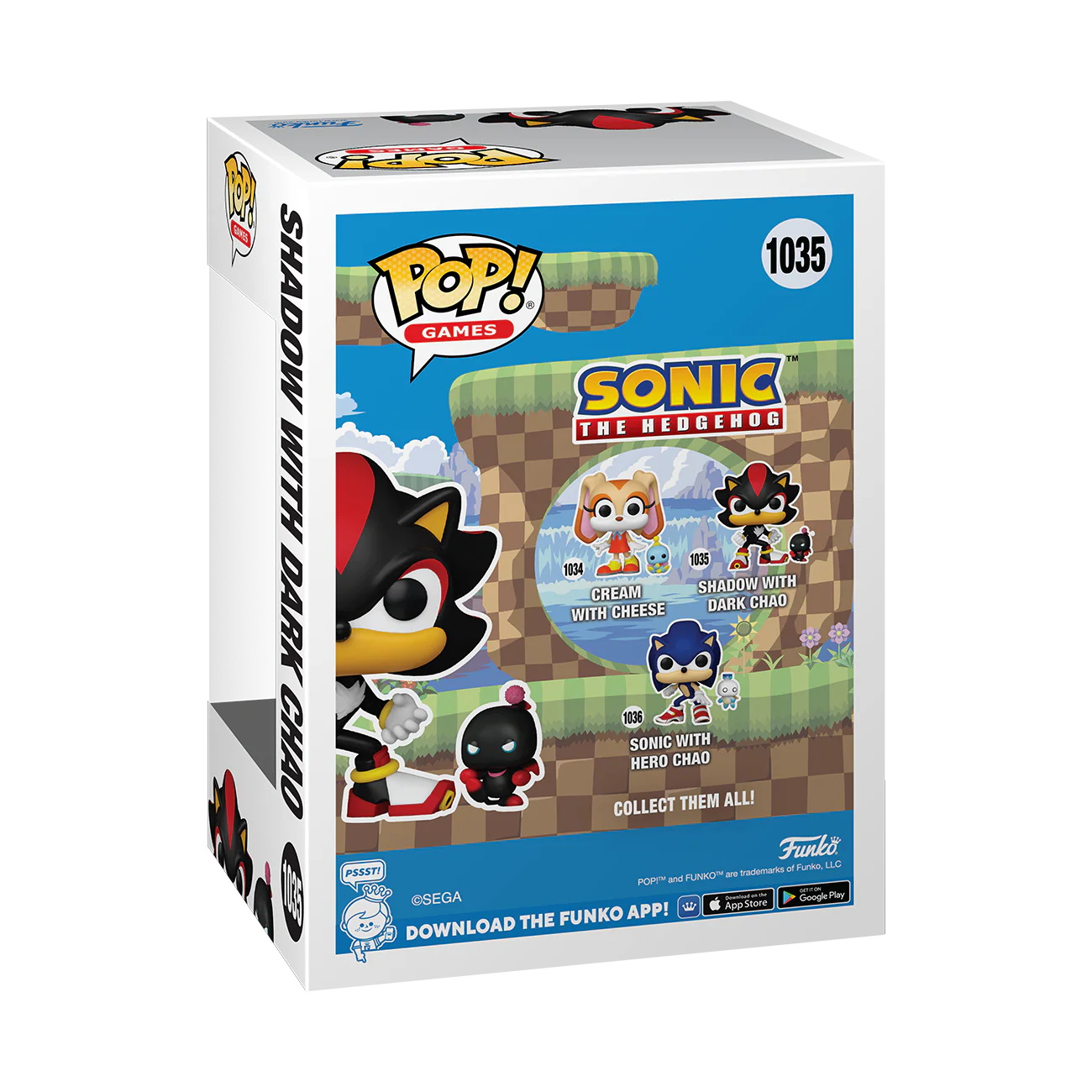 Shadow with Dark Chao Sonic the Hedgehog Funko Pop! Games Vinyl Figure - Image 3