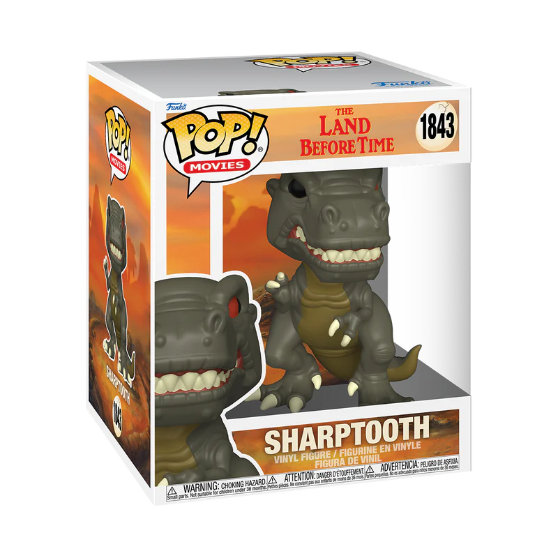 Sharptooth The Land Before Time Funko Pop! Super Vinyl Figure - Image 2