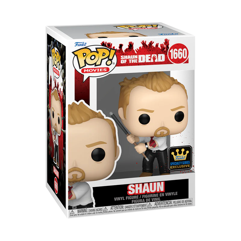 Shaun (with Pool Cue) Shaun of the Dead Funko Pop! Movies Vinyl Figure Common + Chase Bundle - Image 6