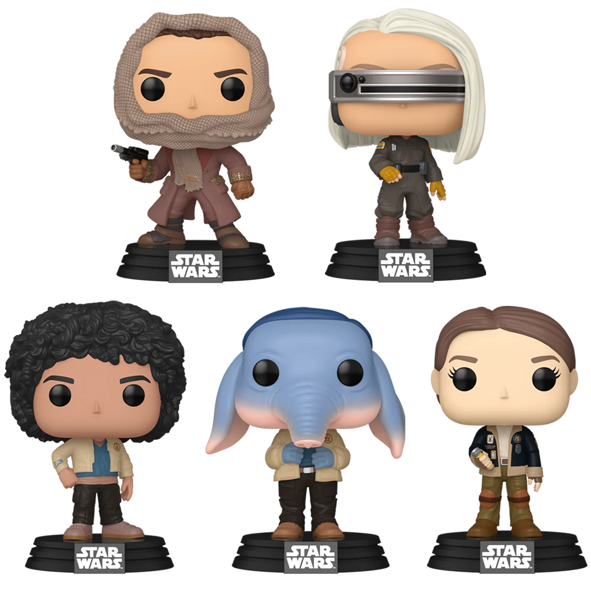 Skeleton Crew Funko Pop! Star Wars Vinyl Figure Bundle of 5