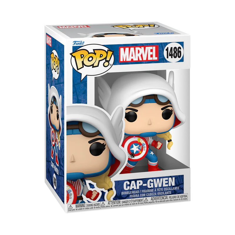 Cap-Gwen Spider-Gwen: Gwenverse Funko Pop! Marvel Vinyl Figure - Image 2