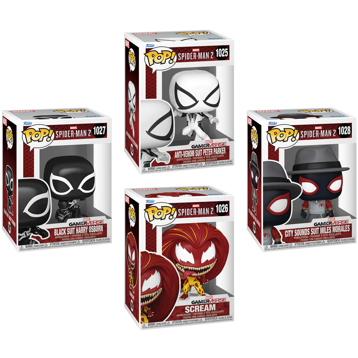 Spider-Man 2 (Wave 2) Funko Pop! Games Vinyl Figure Bundle of 4 - Image 2