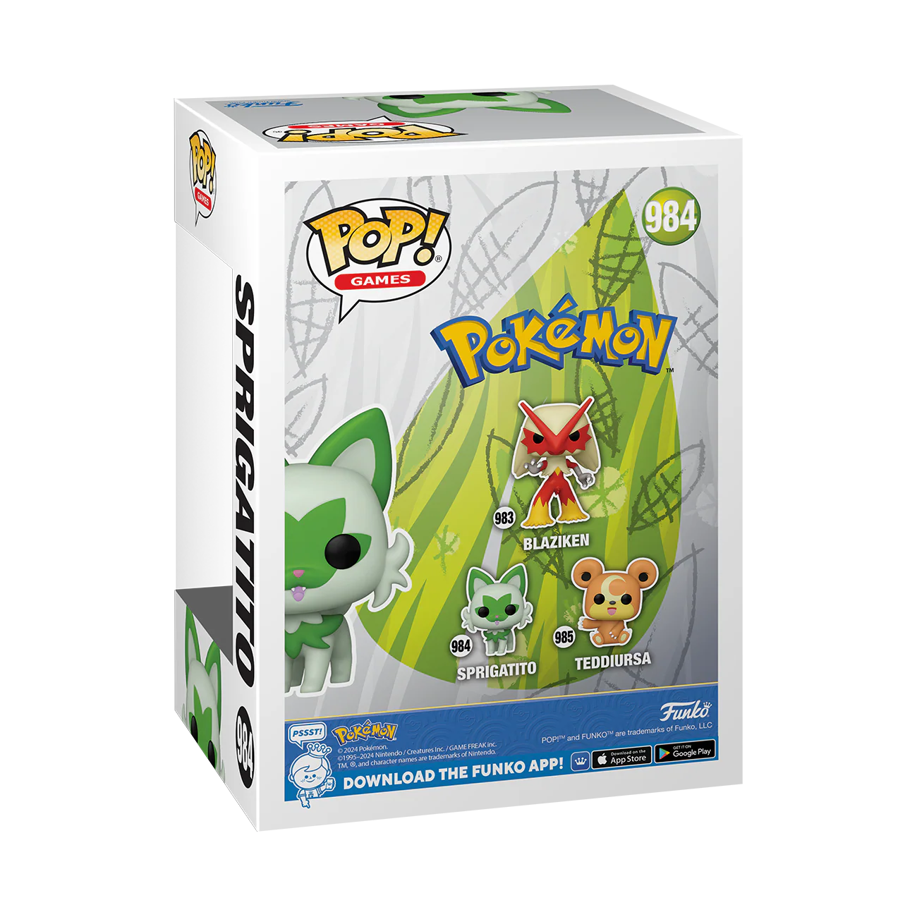 Sprigatito Pokemon Funko Pop! Games Vinyl Figure - Image 3