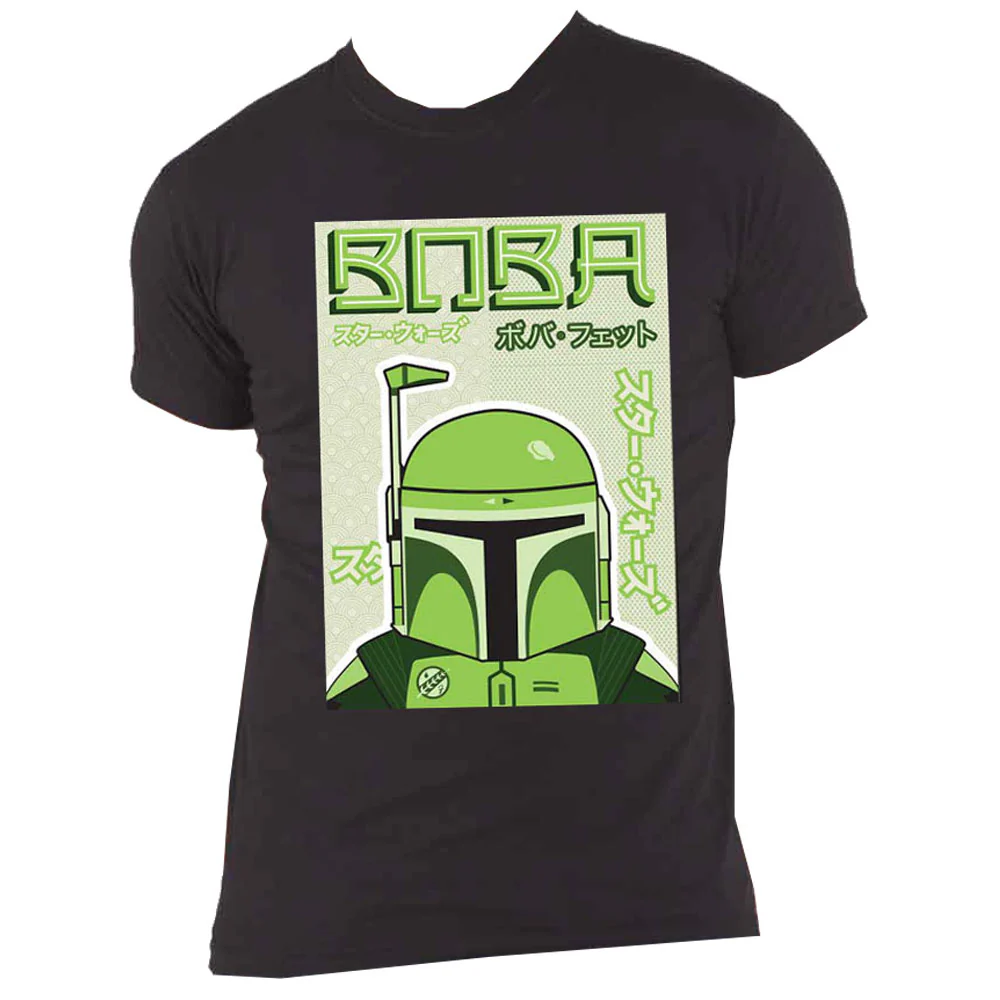 Star Wars Boba Japanese Logo T Shirt - Image 4