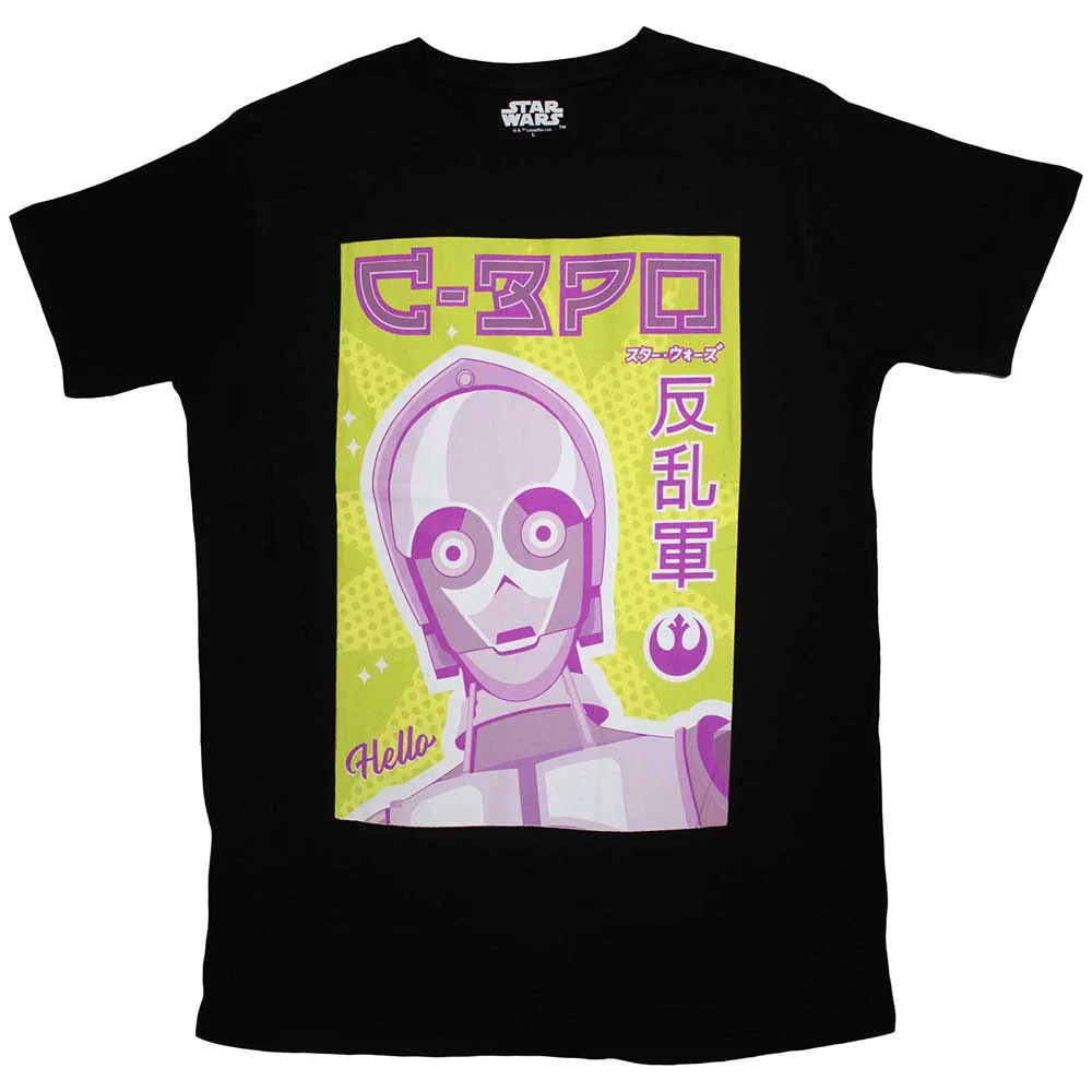 Star Wars C-3PO Japanese Logo T Shirt