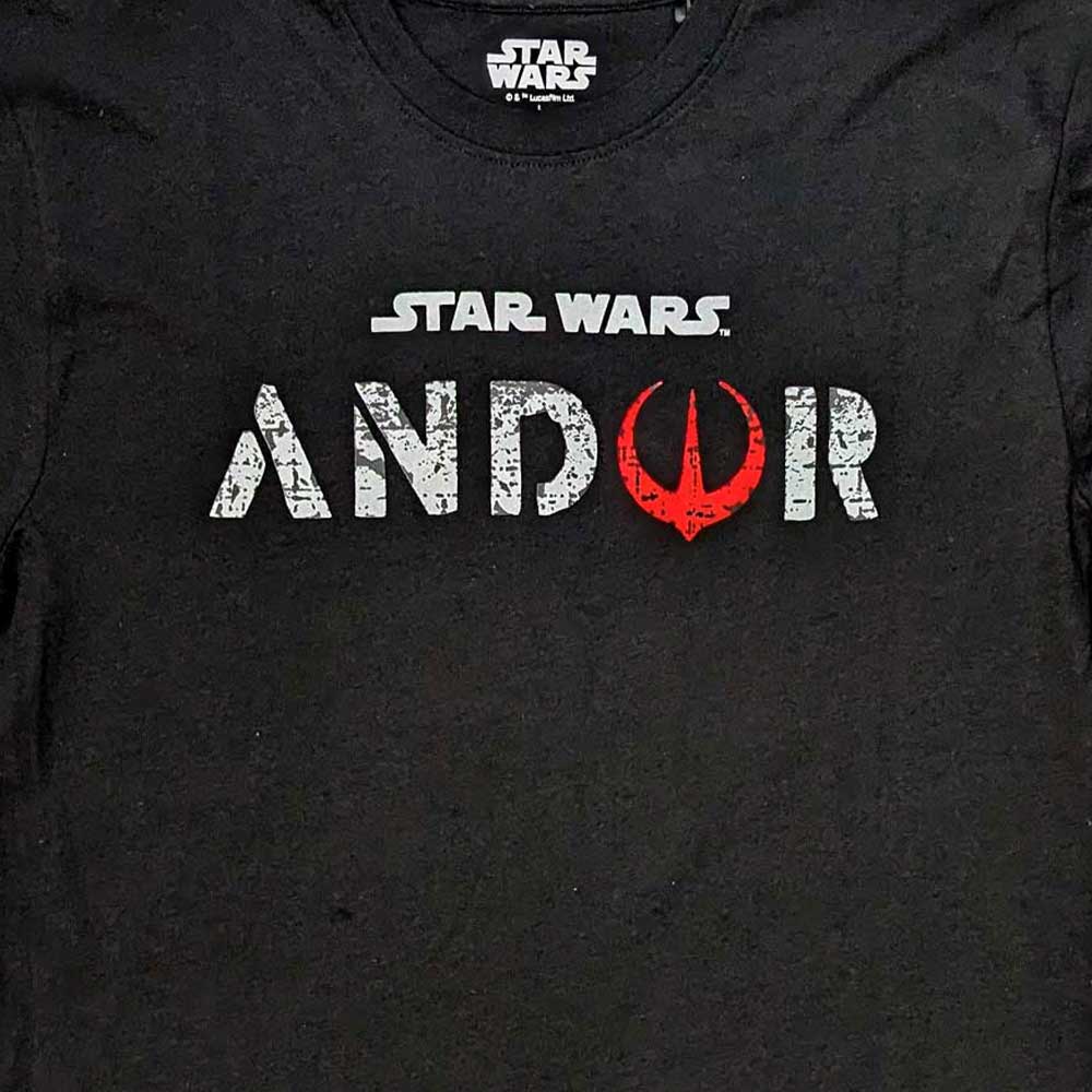 Star Wars T Shirt Andor Logo new Official Mens Black - Image 3