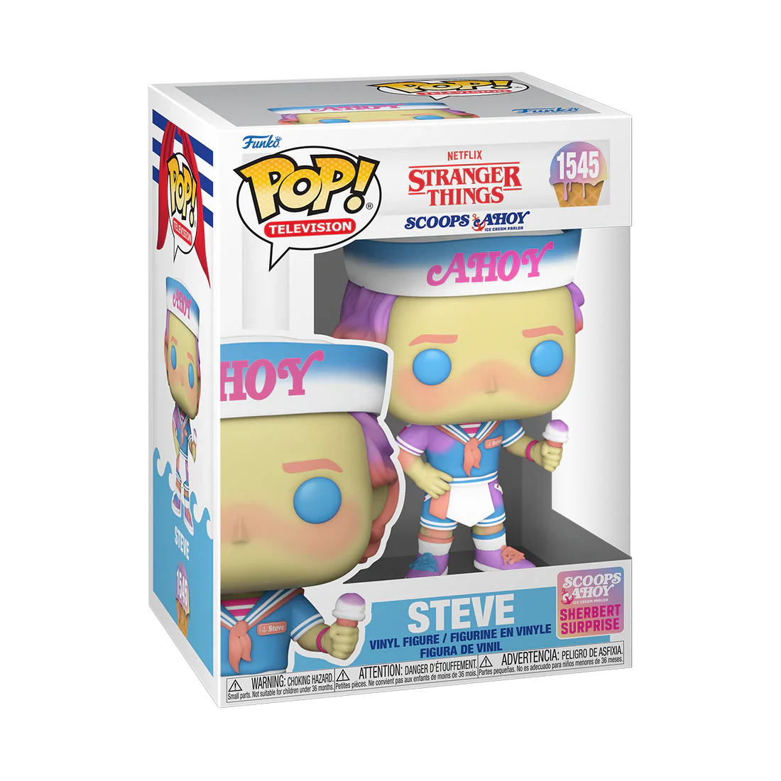 Steve (Scoops Ahoy) Stranger Things Funko Pop! TV Vinyl Figure - Image 2