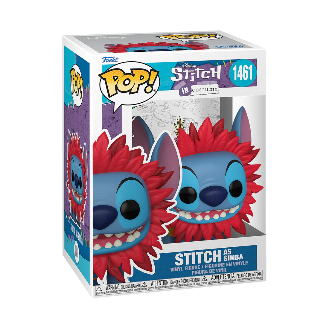 Stitch as Simba Stitch in Costume Funko Pop! Disney Vinyl Figure - Image 2