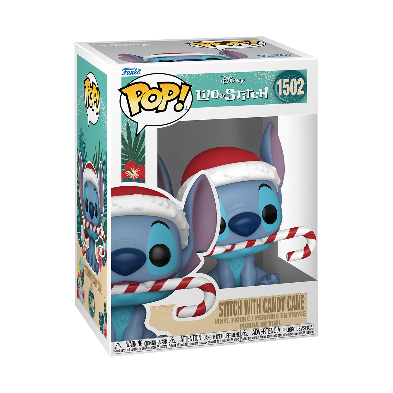 Stitch with Candy Cane (Holiday) Lilo & Stitch Funko Pop! Disney Vinyl Figure - Image 2