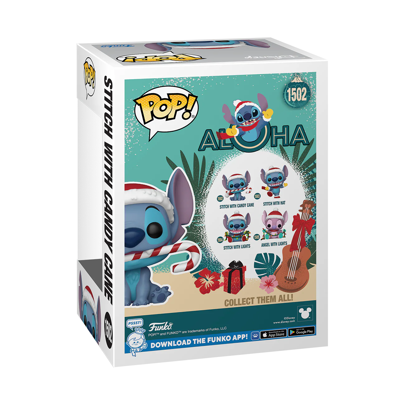 Stitch with Candy Cane (Holiday) Lilo & Stitch Funko Pop! Disney Vinyl Figure - Image 3