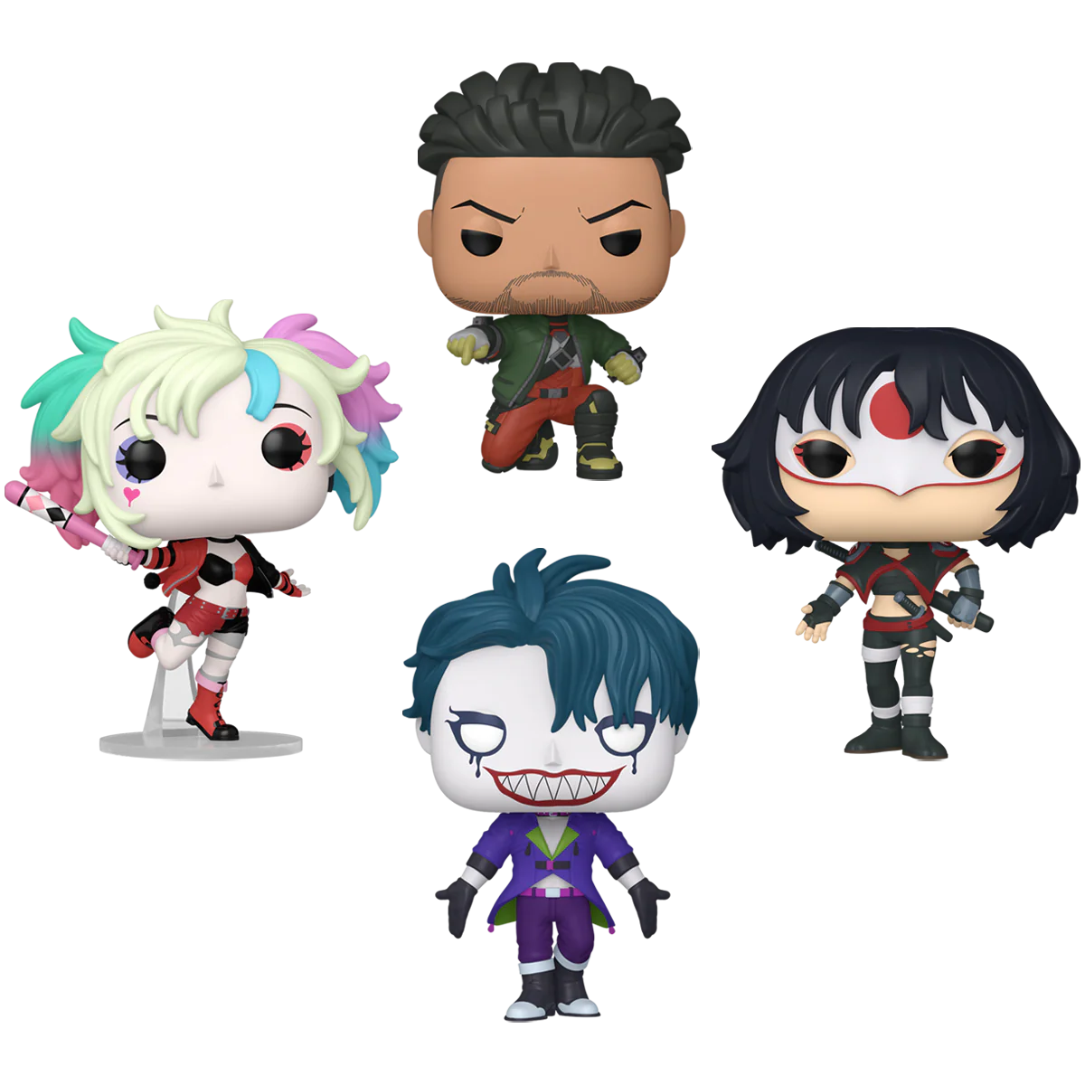 Suicide Squad Isekai Funko Pop! DC Comics Vinyl Figure Bundle of 4
