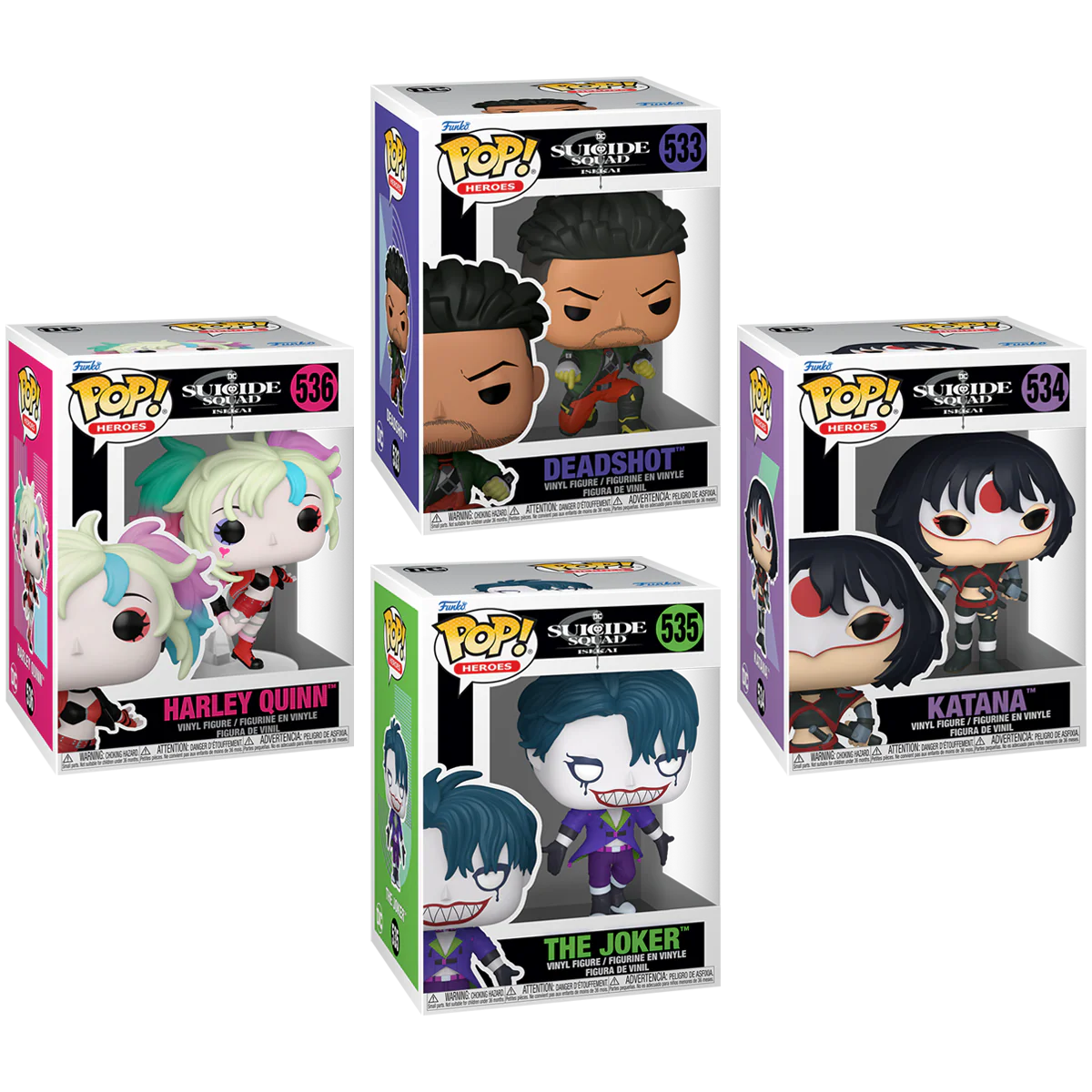 Suicide Squad Isekai Funko Pop! DC Comics Vinyl Figure Bundle of 4 - Image 2