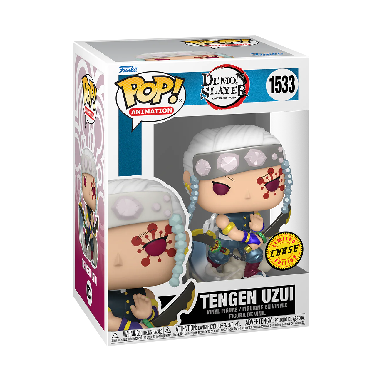 Tengen Uzui Demon Slayer Funko Pop! Anime Vinyl Figure Common + Chase Bundle - Image 3