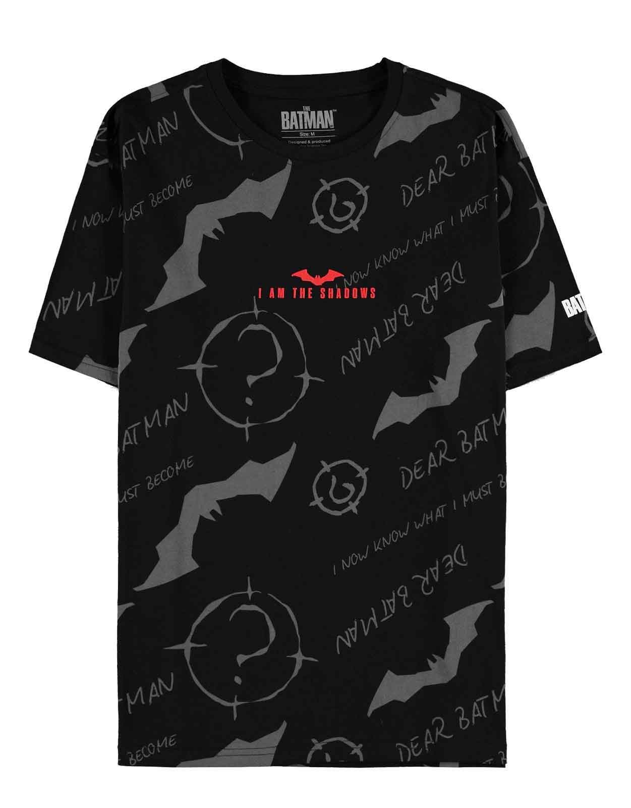 The Batman T Shirt Dear Batman 2022 Allover Print new Official Mens Black