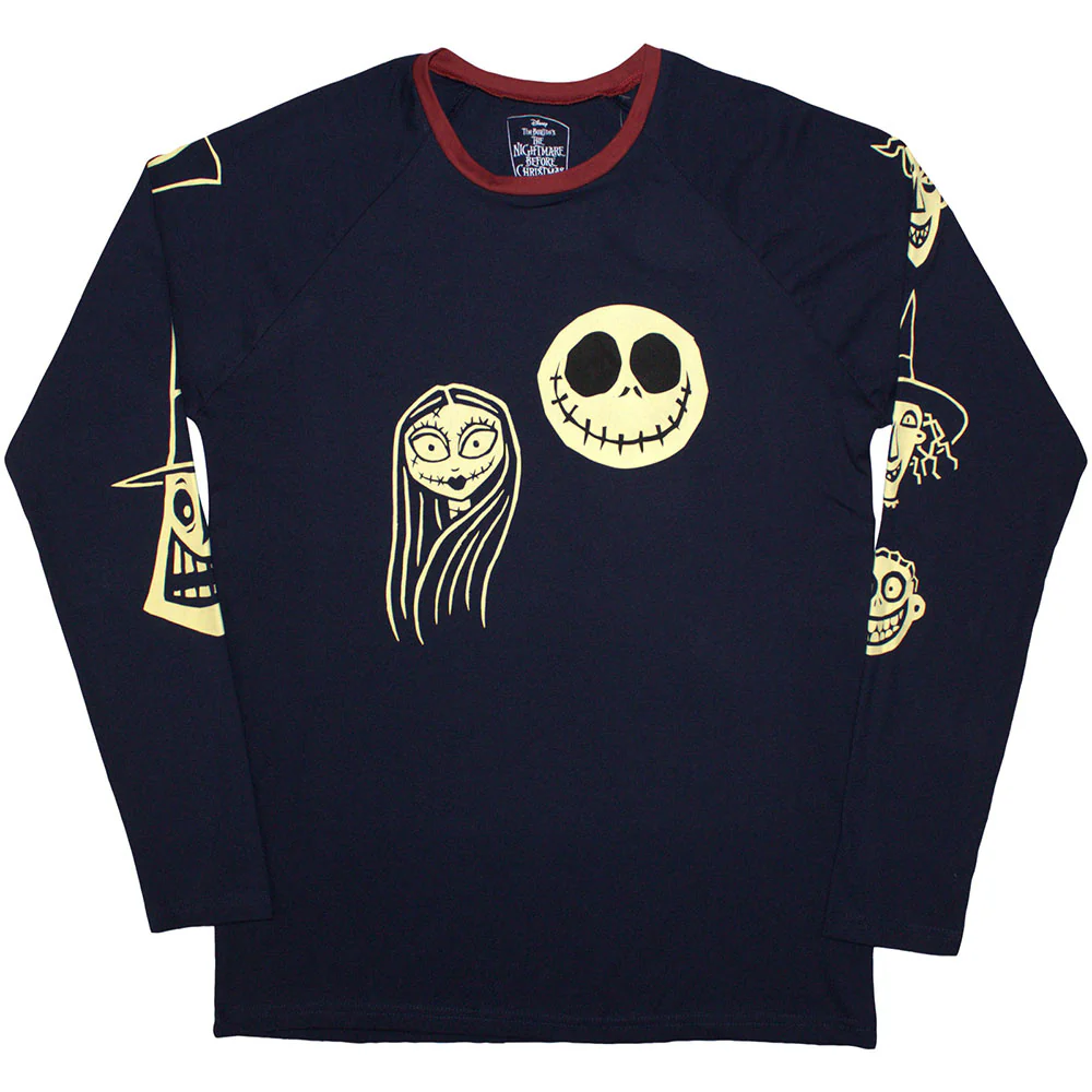 The Nightmare Before Christmas Faces AOP Long Sleeve T Shirt