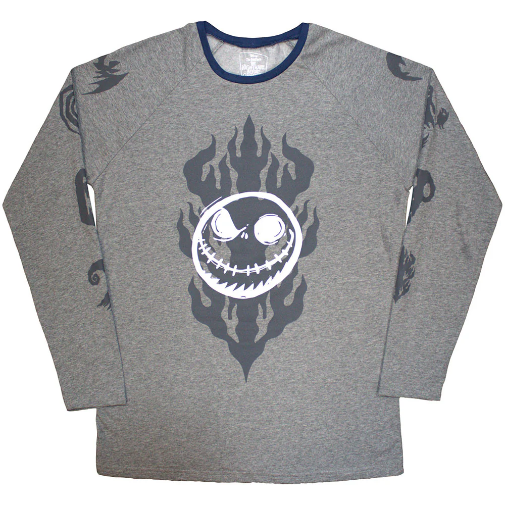 The Nightmare Before Christmas Flaming Jack Long Sleeve T Shirt