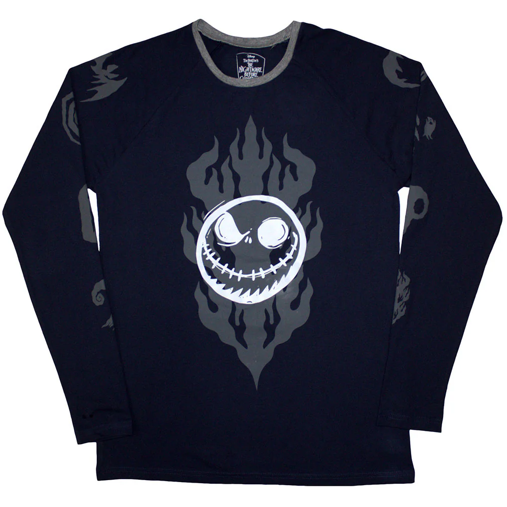 The Nightmare Before Christmas Flaming Jack Long Sleeve T Shirt