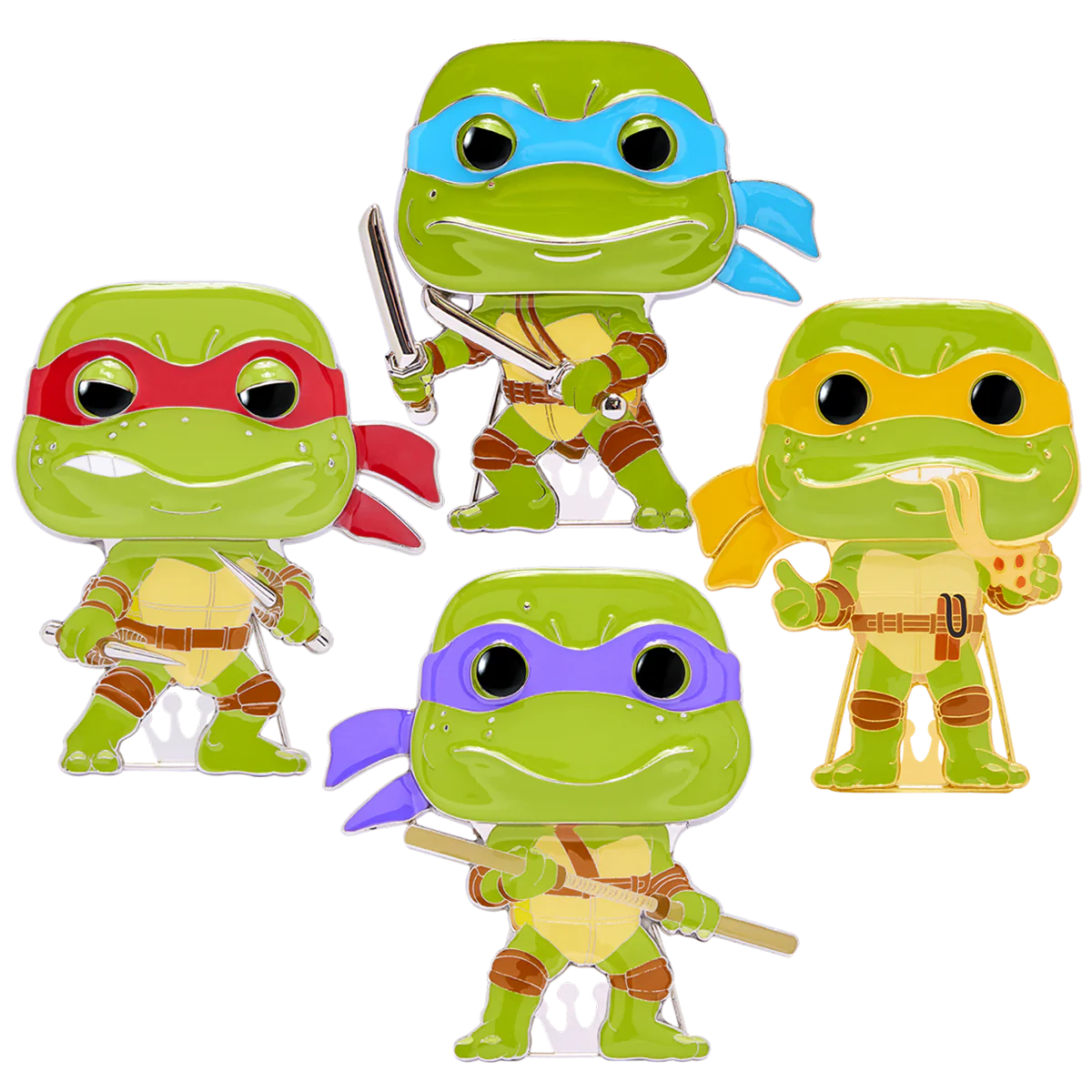 TMNT Funko Pop! Movies Pin Bundle of 4
