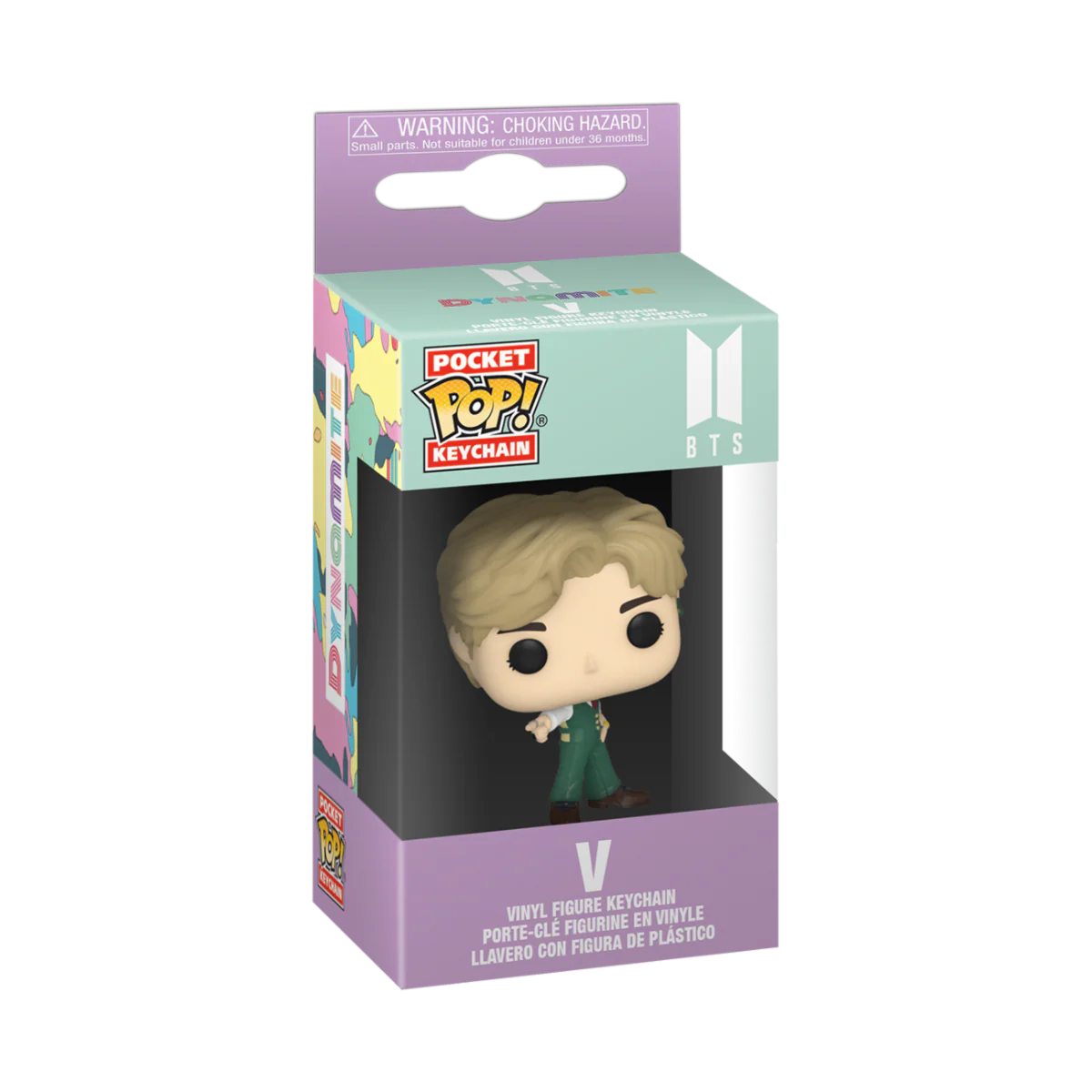 V (Dynamite) BTS Funko Pocket Pop! Rocks Keychain - Image 2