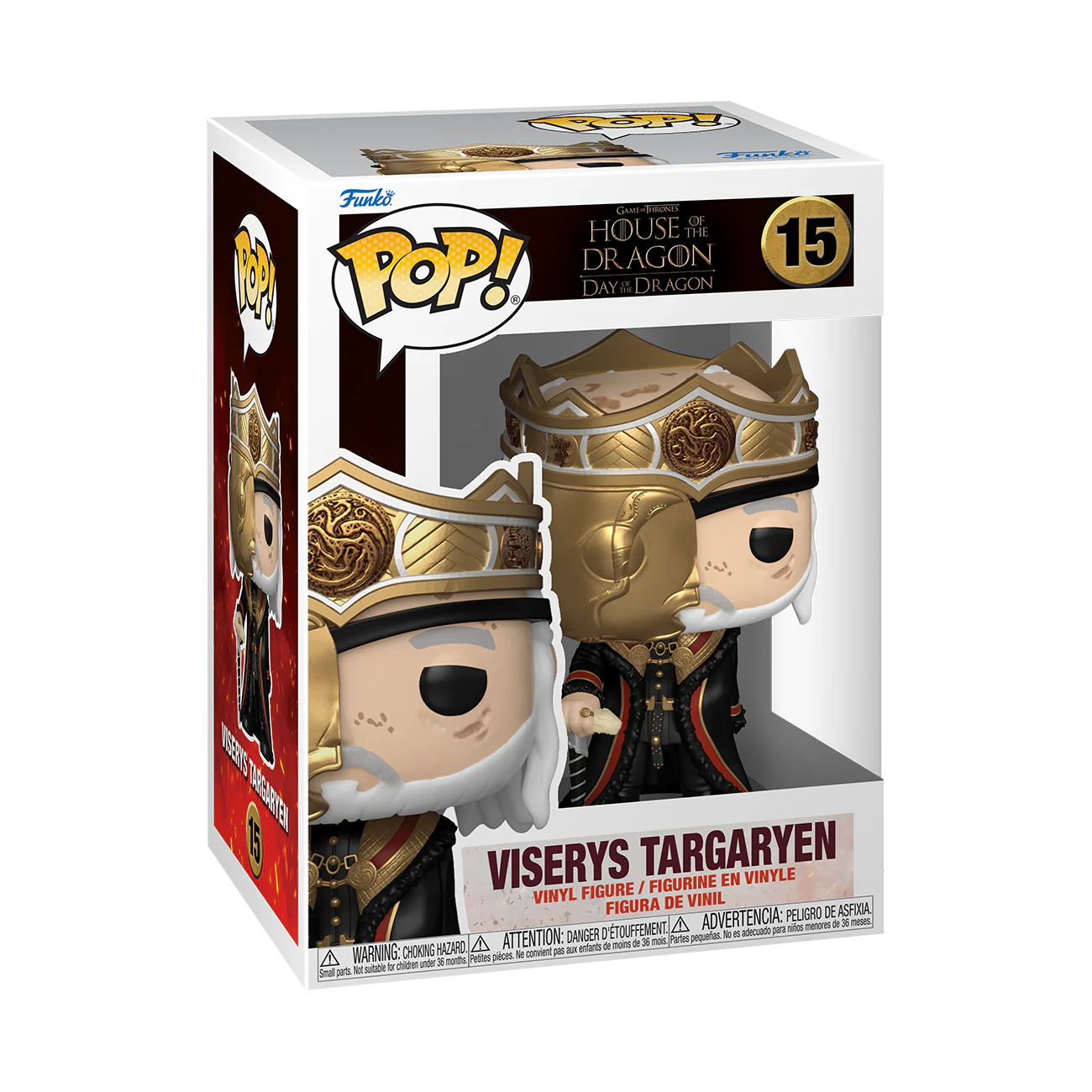 Viserys Targaryen House of the Dragon Funko Pop! TV Vinyl Figure - Image 3