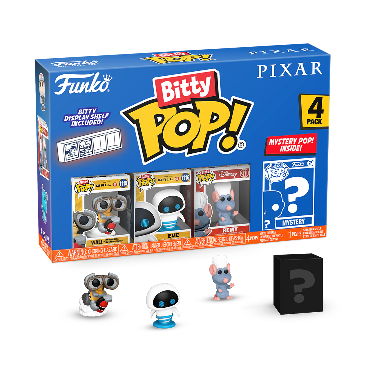 WALL-E 4-Pack Disney Pixar Funko Bitty Pop! Vinyl Figures