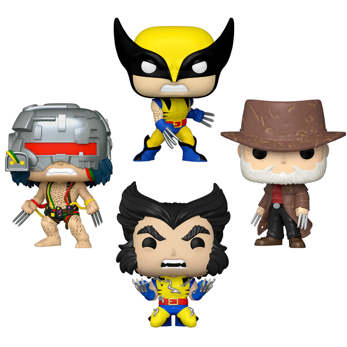 Wolverine 50th Anniversary Funko Pop! Marvel Vinyl Figure Bundle of 4