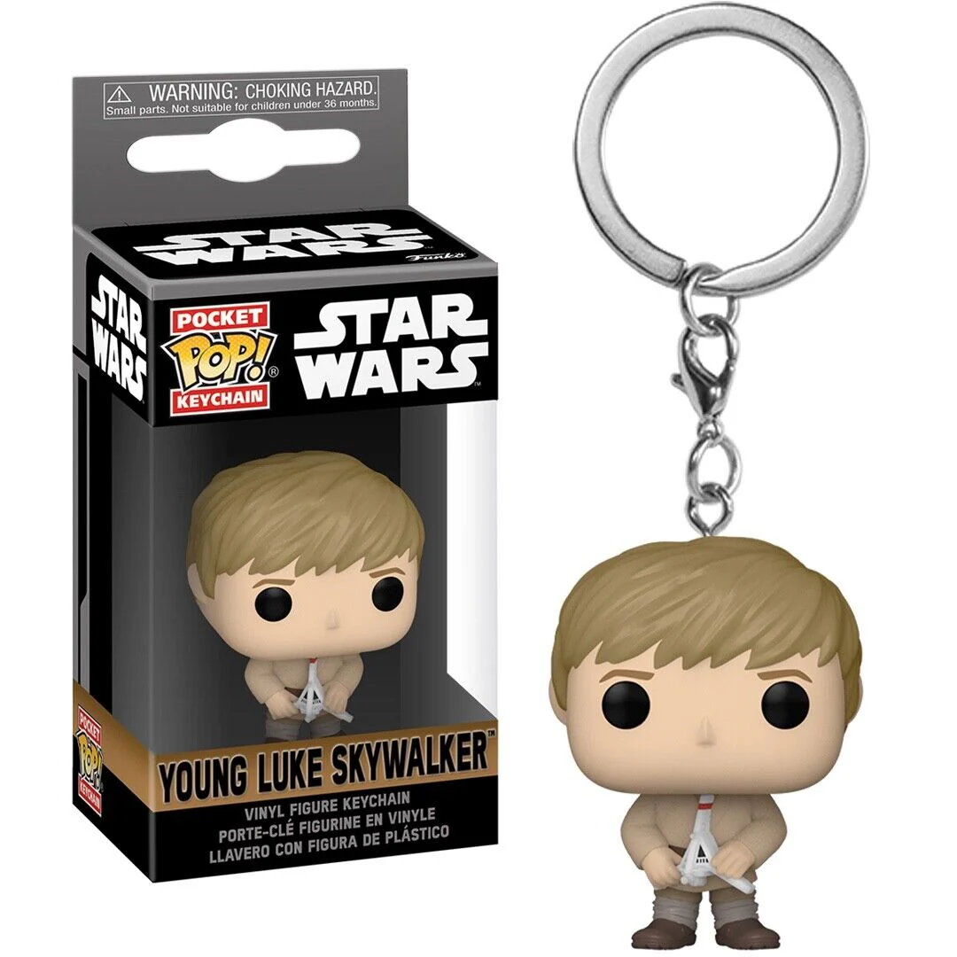 Young Luke Skywalker Obi-Wan Kenobi Funko Pocket Pop! Star Wars Keychain